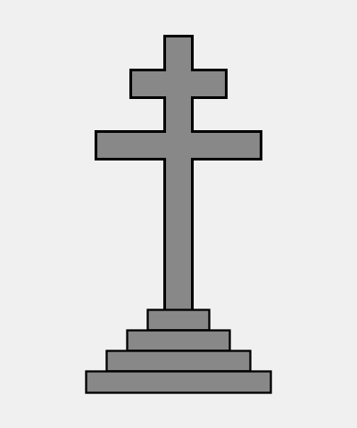 Patriarchal Cross On 4 Step