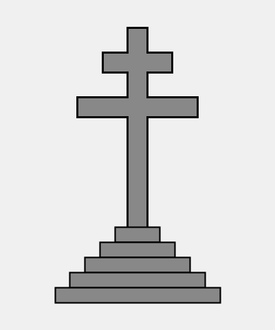 Patriarchal Cross On 5 Step