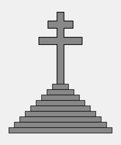 Patriarchal Cross On 9 Step