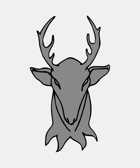 Stag Head Erased Affronty