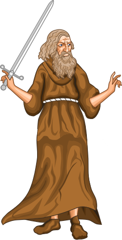 Figure Of A Monk With Sword