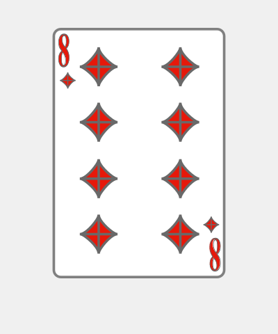 Playing Card Eight Of Diamonds