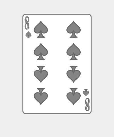 Playing Card Eight Of Spades