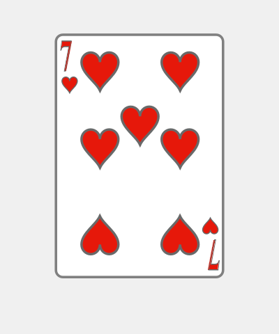 Playing Card Seven Of Hearts