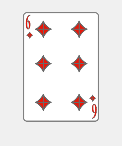 Playing Card Six Of Diamonds