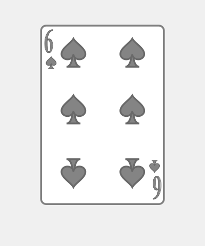 Playing Card Six Of Spades