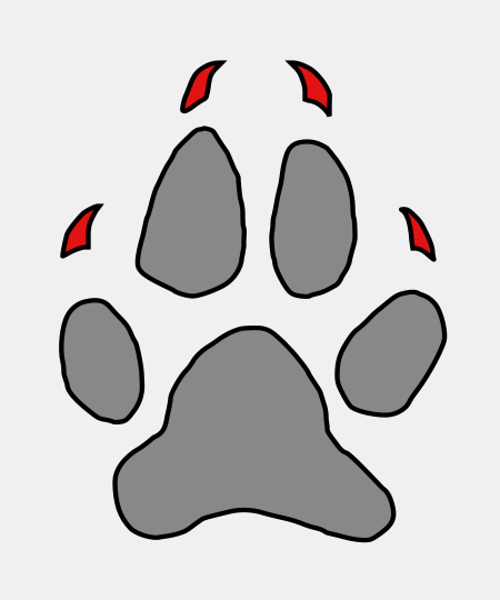 Wolf Paw Print