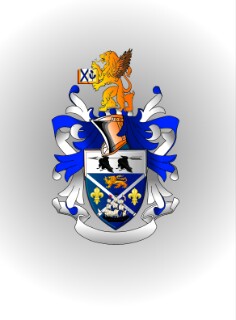 Proposed coat of arms for Steward Murdoch..with French, Dutch and Scottish bloodlines.